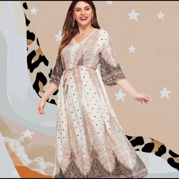 SHEIN Dresses & Skirts - PLUS SIZE 2X BOHO PAISLEY MAXI DRESS